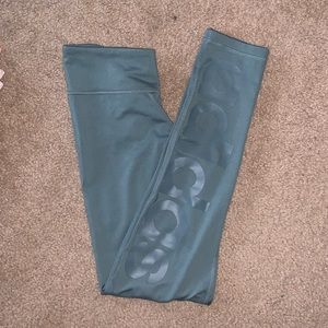 teal adidas leggings, size small